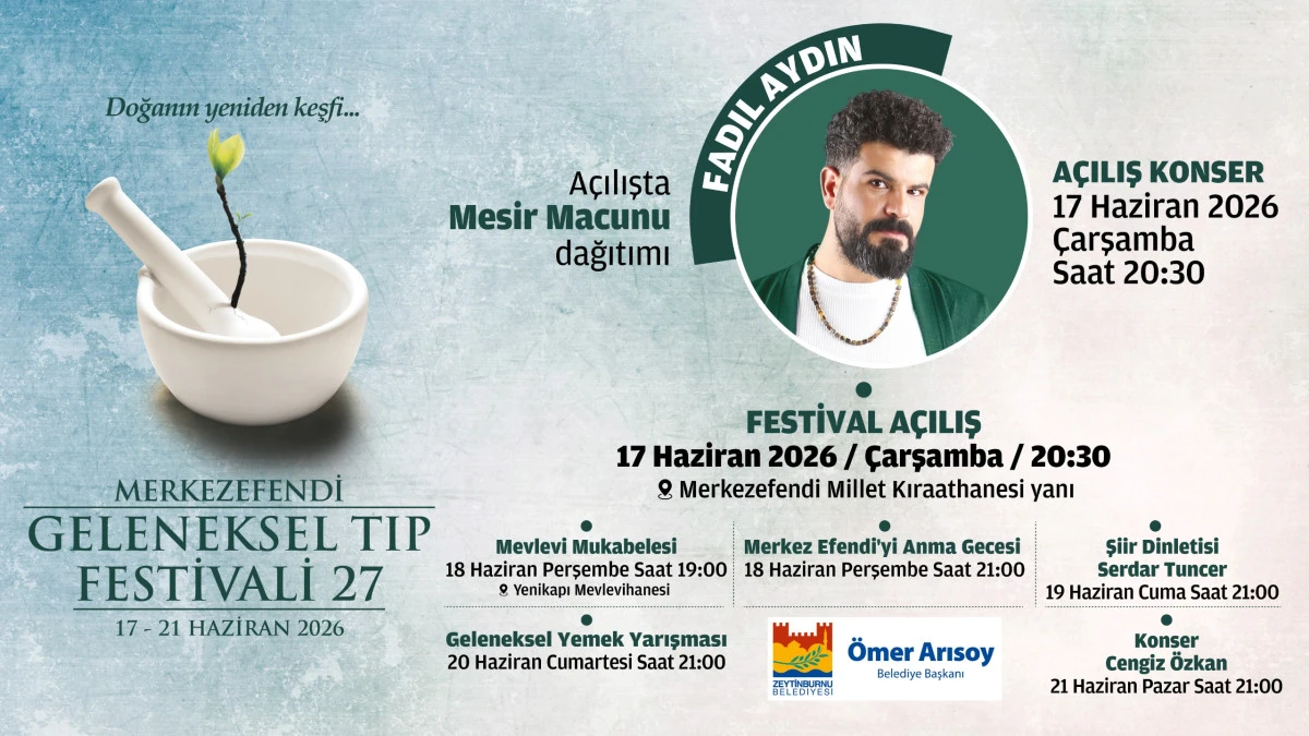 27. Merkezefendi Geleneksel Tıp Festivali Başlıyor