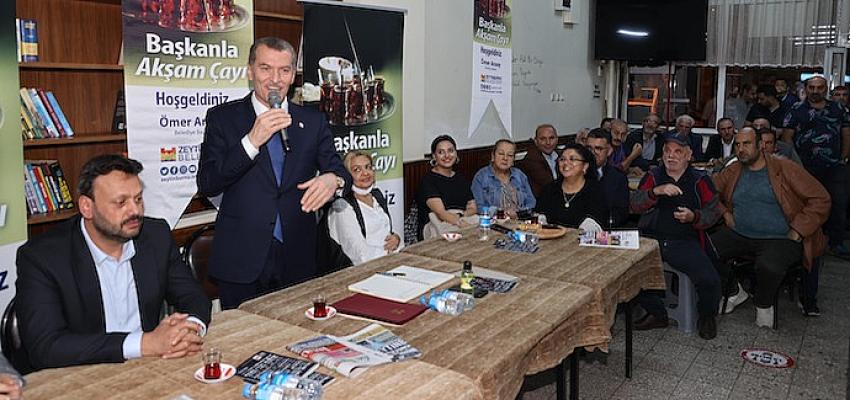 Başkanla Akşam Çayı’nın İlk Durağı Veliefendi Mahallesi Oldu