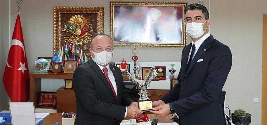 Başkan Gökhan Yüksel'den İlçe Emniyet Müdürü Müslüm Kahraman'a Ziyaret