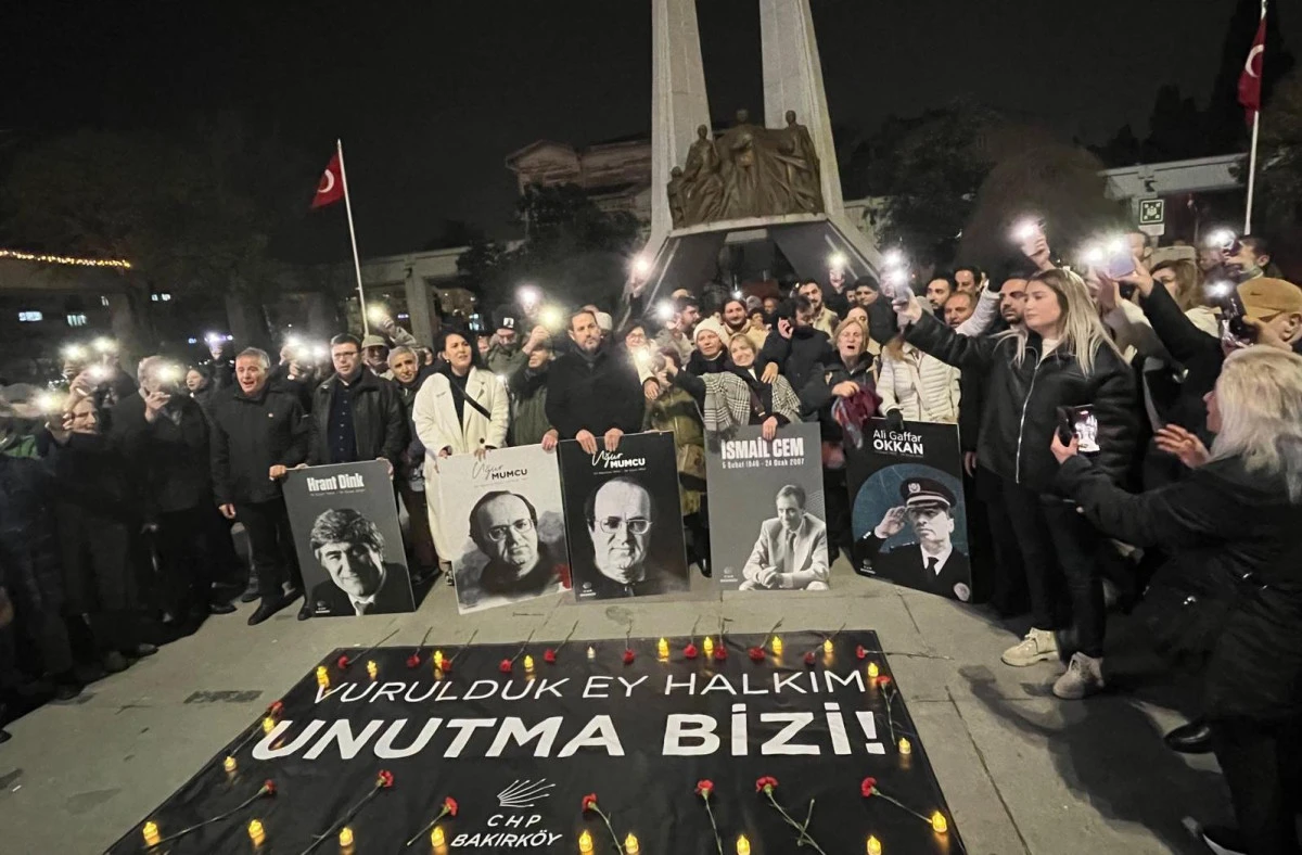 CHP Bakırk&ouml;y&rsquo;den Uğur Mumcu, Gaffar Okkan ve Hrant Dink Anması: &ldquo;Adalet Sağlanmadık&ccedil;a Bu Karanlık S&uuml;rece Karşı M&uuml;cadele S&uuml;recek&rdquo;