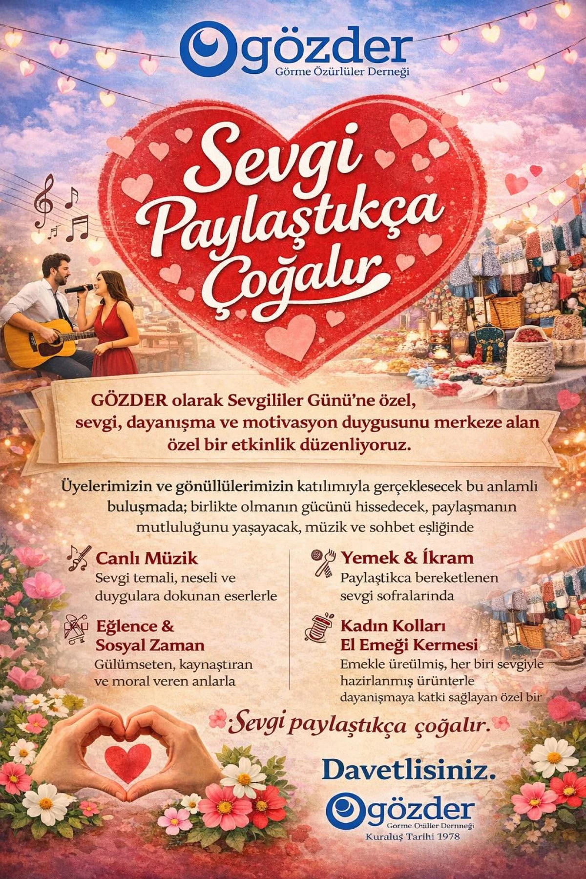 G&Ouml;ZDER&rsquo;den Sevgililer G&uuml;n&uuml;&rsquo;ne &Ouml;zel Davet