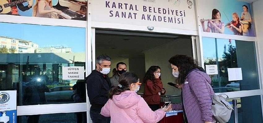 Kartal Belediyesi Sanat Akademisi Müzik Bölümü Yetenek Sınavı Sıkı Önlemlerle Yapıldı