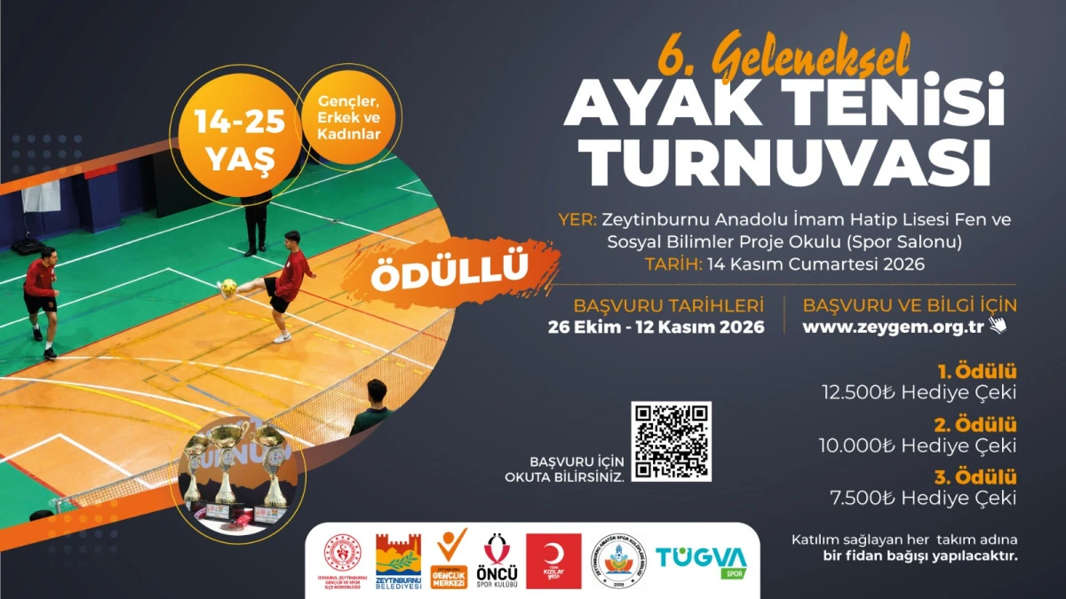 Zeytinburnu&rsquo;nda 6. Geleneksel Ayak Tenisi Turnuvası İ&ccedil;in Başvurular Başladı